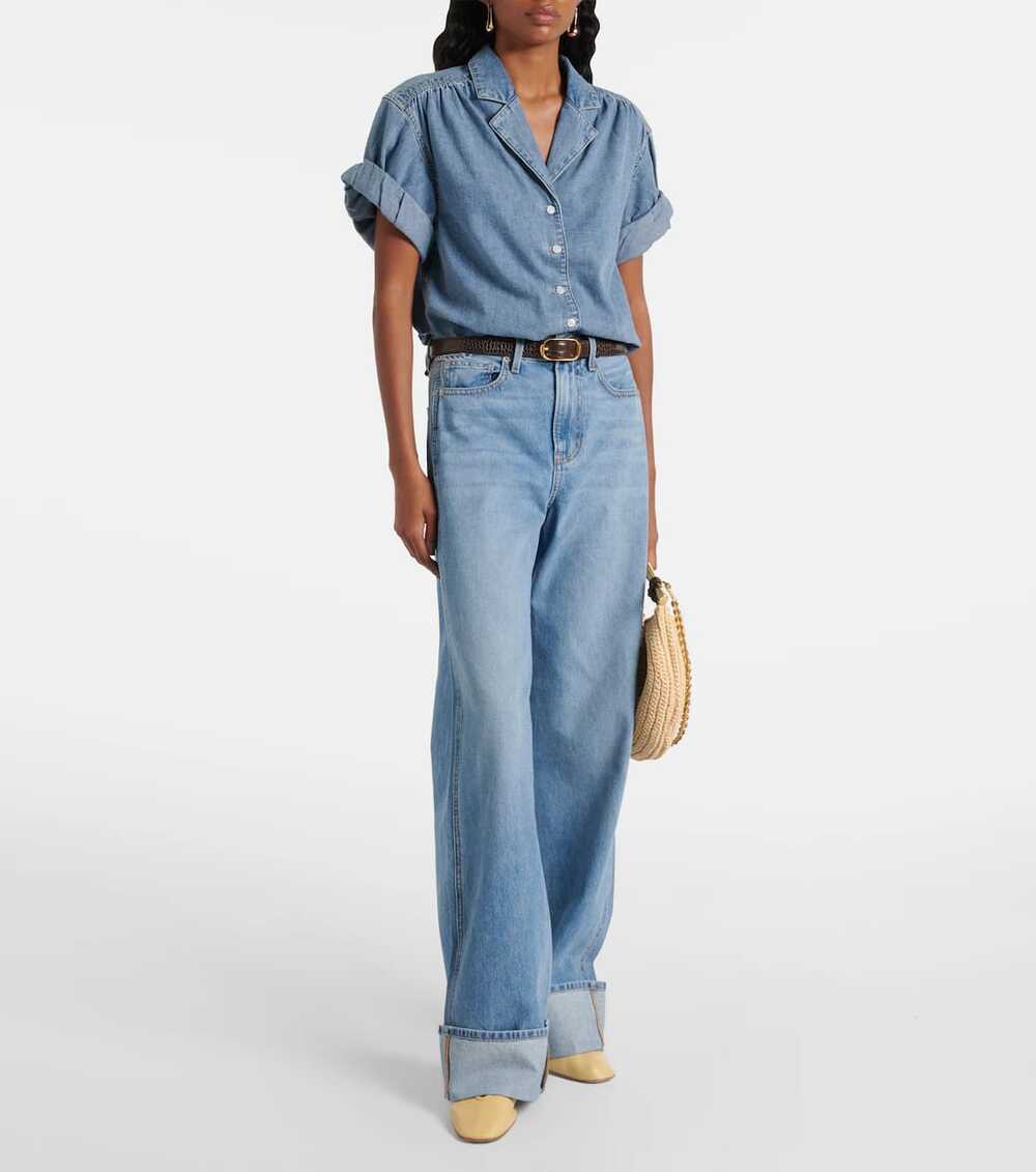 Veronica Beard Taylor high rise wide leg blue jeans size 31